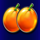arctic coins running wins orange symbol icon