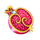 art of gold pomegranate symbol icon