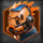 astropop orange cyborg symbol icon