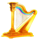 athenas millions golden harp symbol icon
