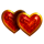 atomic coins running wins hearts symbol icon
