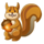 autumn gold squirrel symbol icon