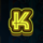 banana drop k symbol icon