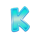 banana twist k symbol icon