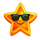 banana twist star symbol icon
