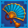 baozang the legend of 3 coins blue fan symbol icon