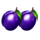 basket bounty purple plums symbol icon
