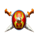 battle of rome swords symbol icon