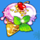 beach life pink ice cream symbol icon