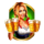 beer festival waitstress symbol icon