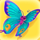 beez kneez butterfly symbol icon