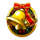 bells and holly multiplier retro roller bell symbol icon