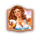 bier party brunette woman symbol icon