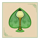 big bamboo green spade symbol icon