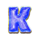 big bass christmas frozen lake letter k symbol icon