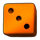 big bass dice 3 orange symbol icon