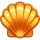big boat big catch orange clam symbol icon