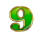 big brown 9 symbol icon