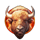 big brown buffalo symbol icon