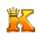 big brown k symbol icon