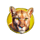 big brown lion symbol icon