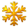big catch xmas gold snowflake symbol icon