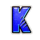 big cats k symbol icon