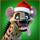 big game christmas santa hyena symbol icon