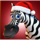 big game christmas santa zebra symbol icon