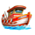 big game fishing bigger bites fishing boat symbol icon