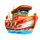 big game fishing golden catch boat symbol icon