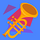 big money wheel trumpet symbol icon