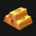 big piggy bank gold bars symbol icon