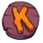 big sumo wooden k symbol icon