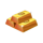 bigger piggy bank gold bars symbol icon