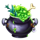 black cat whisper cauldron symbol icon