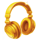 black friday cart craze gold headphones symbol icon
