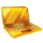 black friday cart craze gold laptop symbol icon