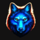 black wolf hold and win wild symbol icon