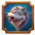 blazin buffalo extreme wolf symbol icon