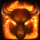 blazing bull bull symbol icon