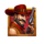 blazing bullets hold and win cowboy symbol icon