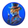 blazing circus magician tiger symbol icon