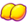 blazing gold coins running wins lemon symbol icon