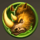 blazzing mammoth wooly rhinoceros symbol icon