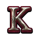 bloody dawn letter k symbol icon