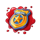 bloody pesos blood police badge symbol icon