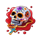bloody pesos sugar skull symbol icon