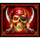 blue beards buried treasure pirate skull symbol icon