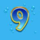 blue dolphin 9 symbol icon
